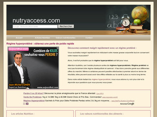 Aperçu visuel du site http://www.nutryaccess.com
