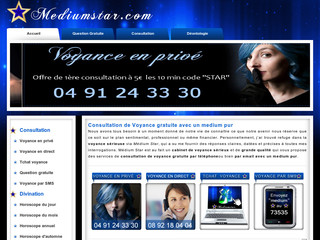 Aperçu visuel du site http://www.mediumstar.com/