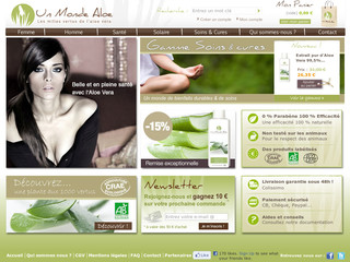 Aperçu visuel du site http://www.unmondealoe.com