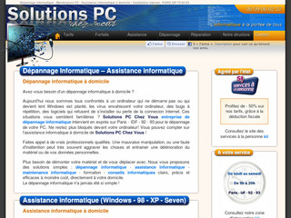 Depannage - Maintenance - Formation Informatique - Solutionspcchezvous.fr