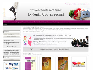 Aperçu visuel du site http://www.produitscoreens.fr