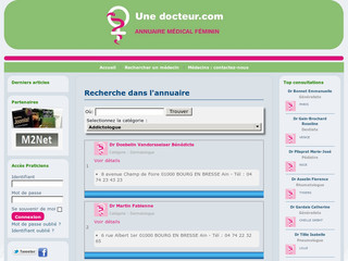 Votre docteur féminin partout en France avec Une-docteur.com