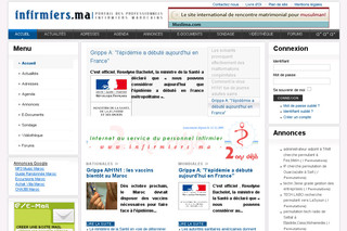 Aperçu visuel du site http://www.infirmiersdumaroc.com