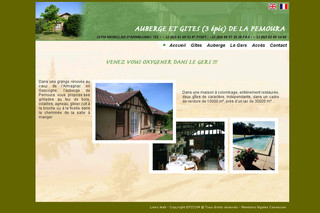 Aperçu visuel du site http://www.gites-auberge-pemoura.com