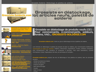 Aperçu visuel du site http://www.grossiste-solderie.com