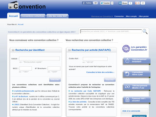 Aperçu visuel du site http://www.convention.fr/