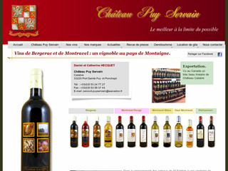 Château Puy Servain, vins de bergerac - Puyservain.com