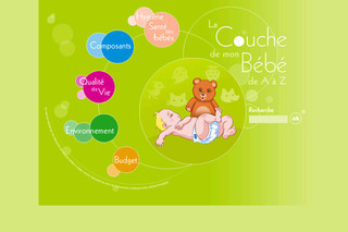 Aperçu visuel du site http://www.couche-bebe.org