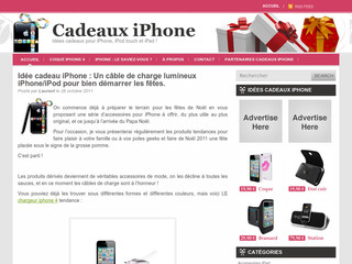 Aperçu visuel du site http://www.cadeaux-iphone.com/