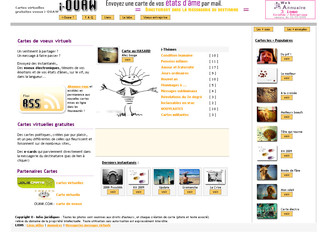 Aperçu visuel du site http://cartesvirtuelles.ouaw.net
