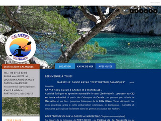 Aperçu visuel du site http://destination-calanques.fr