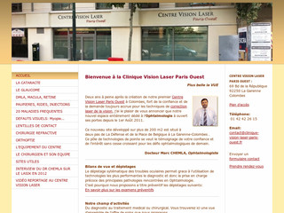 Aperçu visuel du site http://clinique-vision-laser-paris-ouest.fr