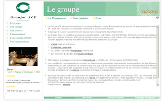 Aperçu visuel du site http://www.ace-groupe.com