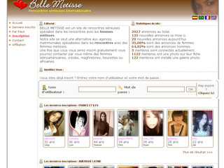 Aperçu visuel du site http://www.bellemetisse.com