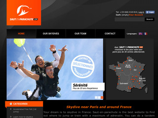 Aperçu visuel du site http://www.Saut-en-parachute.com