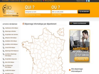 Aperçu visuel du site http://www.allo-depannage-informatique.fr