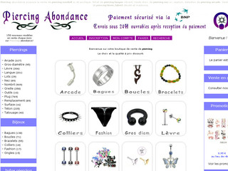 Aperçu visuel du site http://www.piercing-abondance.com