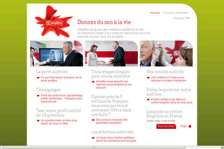 Aperçu visuel du site http://www.amplifon.fr