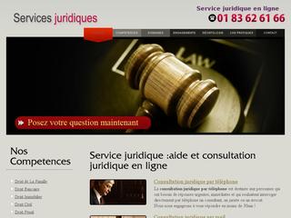 Aperçu visuel du site http://www.services-juridiques.fr