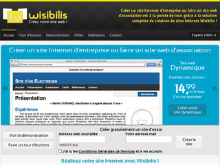Créer son site Web d'entreprise ou d'association avec Wisibilis.com