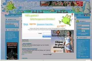 Aperçu visuel du site http://www.jeuxgratis.com