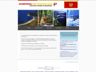 Aperçu visuel du site http://www.investiraumontenegro.info