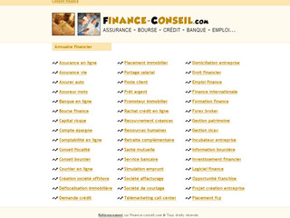 L'annuaire du conseil financier sur Finance-conseil.com