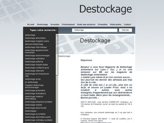 Aperçu visuel du site http://www.destockage-pro.com