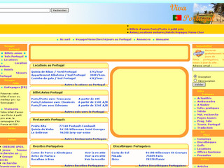 Aperçu visuel du site http://www.viva-portugal.net