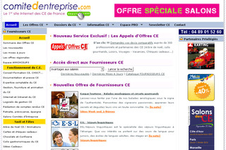 Aperçu visuel du site http://www.comitedentreprise.com