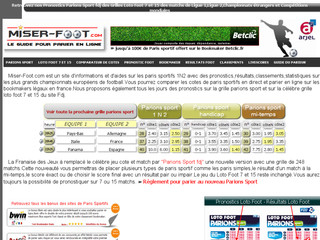 Miser-foot.com - Pronostic parions sport du site Fdj et codes promo des bookmakers en ligne