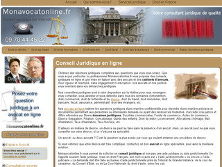 Aperçu visuel du site http://www.monavocatonline.fr