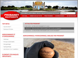 Probanet Fabricant d'engins pour l'aérogommage - Probanet.fr