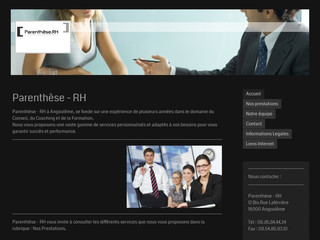 Aperçu visuel du site http://www.parenthese-rh.fr