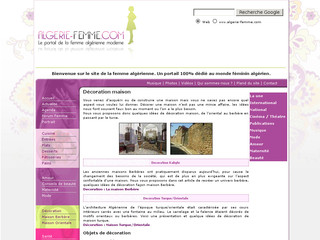 Aperçu visuel du site http://decoration.algerie-femme.com