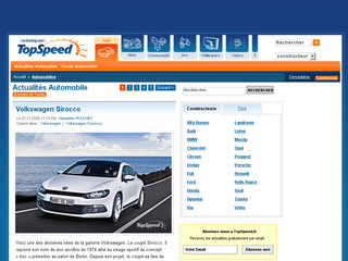Aperçu visuel du site http://www.topspeed.fr