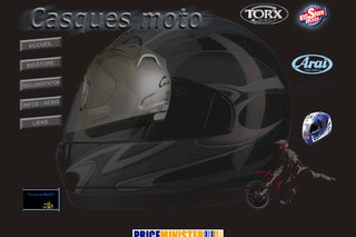 Aperçu visuel du site http://www.casques-moto.fr