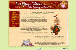 Aperçu visuel du site http://www.aux-fleurs-celestes.com