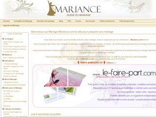 Aperçu visuel du site http://www.mariance.com