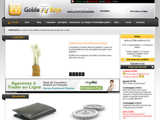 Golden Boys, jeu de simulation boursière sur Goldenboys.fr