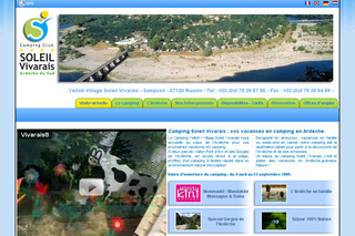 Aperçu visuel du site http://www.soleil-vivarais.com