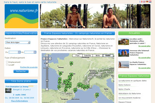 Aperçu visuel du site http://www.naturisme.fr