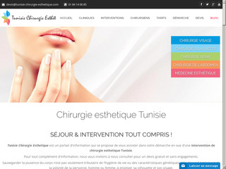 Aperçu visuel du site http://www.tunisie-chirurgie-esthetique.com/