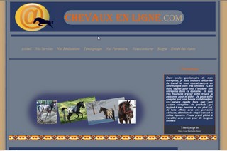 Aperçu visuel du site http://chevauxenligne.com