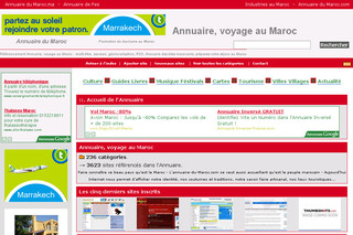 Aperçu visuel du site http://www.annuaire-du-maroc.com