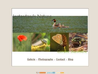 Aperçu visuel du site http://www.instantanes-nature.net