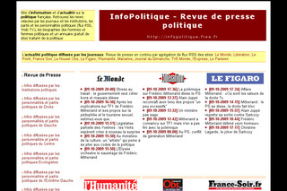 Aperçu visuel du site http://infopolitique.free.fr