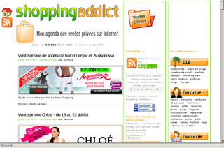 Aperçu visuel du site http://www.shoppingaddict.fr