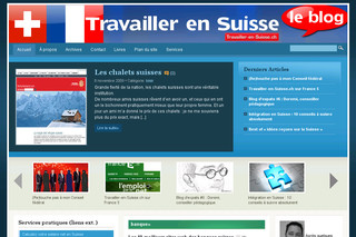 Aperçu visuel du site http://travailler-en-suisse.blogspot.com