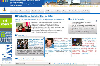 Aperçu visuel du site http://www.cnam-npdc.org